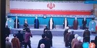 آغاز مراسم تنفیذ ریاست جمهوری سیزدهم/ همنشینی روحانی و آیت الله جنتی/ قالیباف در کنار محسنی اژه‌ای