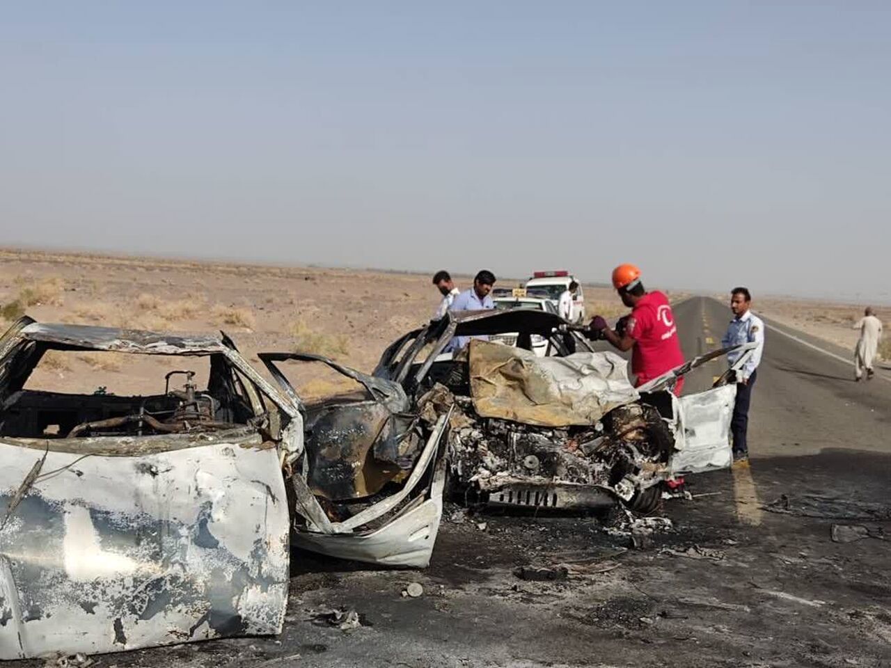 خبر تلخ/پنج سرنشین حادثه رانندگی زنده زنده در آتش سوختند!