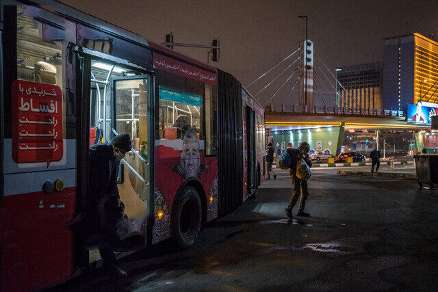 افزایش دو برابری کرایه اتوبوس های تهران در شب 