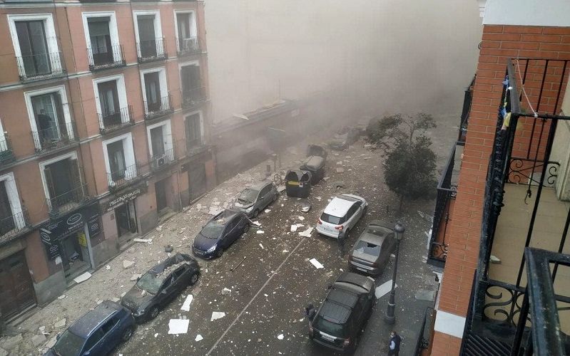 انفجار مهیب در پایتخت اسپانیا +فیلم