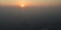 تصاویر هوایی تکان‌دهنده از آلودگی هوای تهران در عصر دیروز
