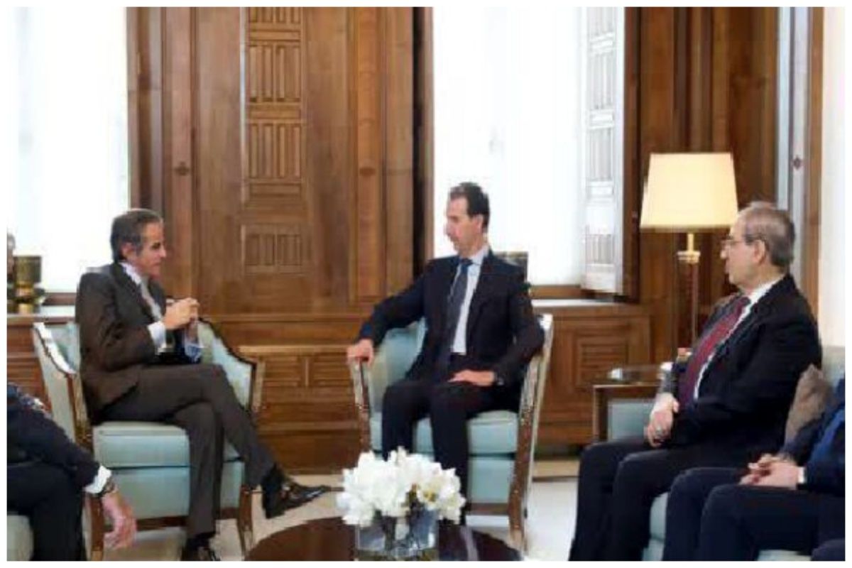 دیدار و رایزنی اسد با گروسی در دمشق