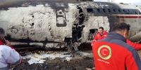 تصاویر جدید از محل سقوط هواپیمای باری در فرودگاه فتح + فیلم