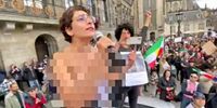 واکنش روزنامه اصولگرا به برهنه شدن یک زن در تظاهرات هلند
