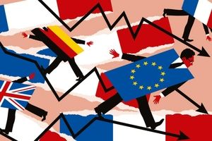 واژگونی نقش‌ها در اروپا | سه اقتصاد بزرگ اروپا گرفتار افت رشد | بحران بدهی نزدیک است؟