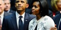 عکسی زیر خاکی از اوباما و همسرش