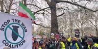 تظاهرات گسترده ضدجنگ در انگلیس/ معترضان از ایران حمایت کردند