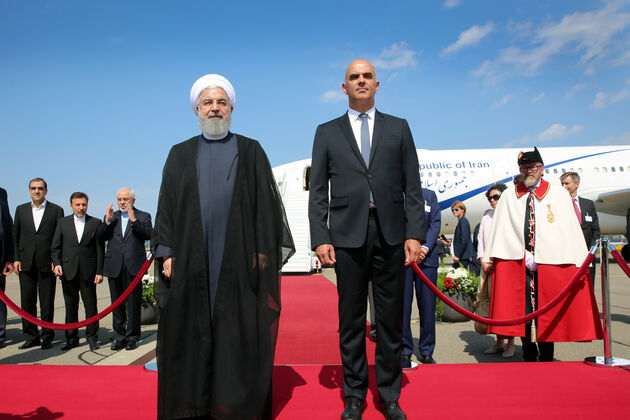 محمد جواد ظریف حسن روحانی سوئیس