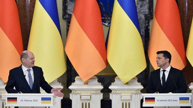 صدراعظم آلمان با رئیس جمهوری اوکراین دیدار کرد+جزئیات