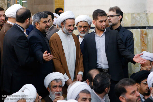مراسم ترحیم آیت الله هاشمی رفسنجانی در مسجد اعظم قم