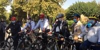 دوچرخه سواری شهردار تهران با 4 سفیر اروپایی+ عکس
