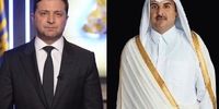 زلنسکی با امیر قطر گفت‌وگو کرد