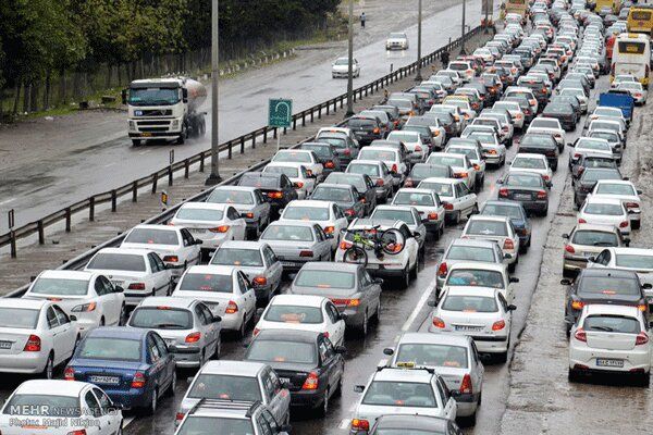 وضعیت ترافیک در محور کرج -چالوس