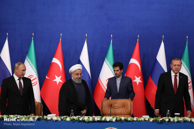 نشست سه‌جانبه تهران با حضور روحانی، پوتین و اردوغان