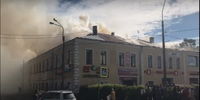 آتش‌سوزی یک مرکز خرید در نزدیکی سن‌پترزبورگ