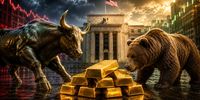 پیش بینی قیمت طلا در هفته پیش رو | دوئل گاوها و خرس‌ها در بازار طلا | وال‌استریت محتاط ماند، مین‌استریت چشم‌انتظار چراغ سبز فدرال رزرو 