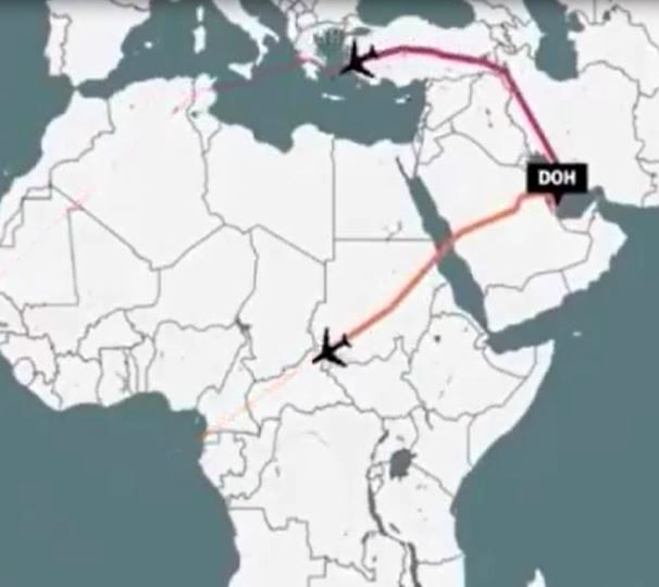 فیلم جالبی از تغییر مسیر پروازهای قطر