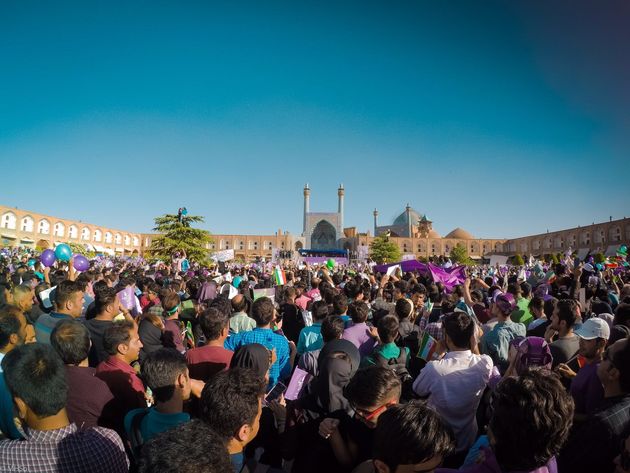 تصاویر سخنرانی حسن روحانی در میدان نقش جهان اصفهان