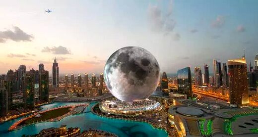 جدیدترین شاهکار گردشگری امارات/ ماه مصنوعی دبی چیست؟+عکس