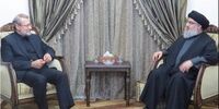 تصویری از دیدار لاریجانی با سید حسن نصرالله در بیروت +عکس

