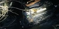 سقوط هولناک خودرو «بی ام و» به رودخانه کرج+ تصاویر
