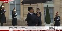 امتناع ترامپ از دست دادن با مکرون