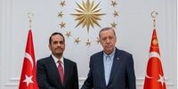 دیدار و گفتگوی اردوغان با وزیر خارجه قطر 