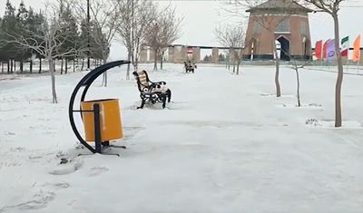 برف سنگین و یخبندان در تایباد + فیلم