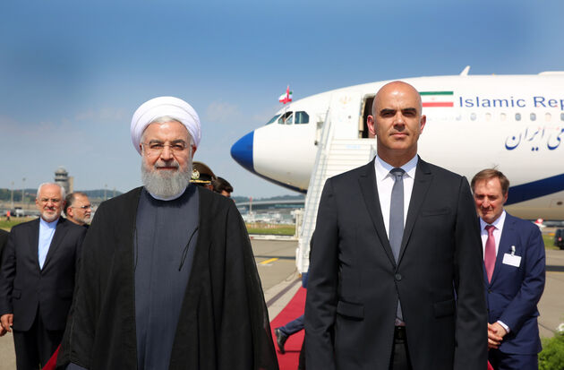 محمد جواد ظریف حسن روحانی سوئیس