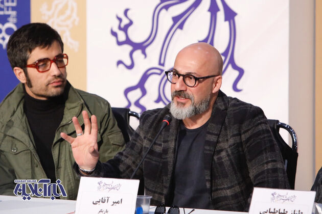 طناز طباطبایی، پانته‌آ بهرام، جواد عزتی و امیر آقایی در نشست خبری «شنای پروانه»