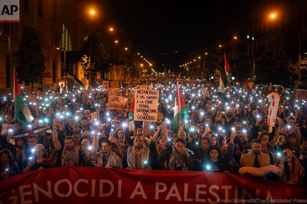 راهپیمایی گسترده حامیان غزه در اسپانیا + عکس 