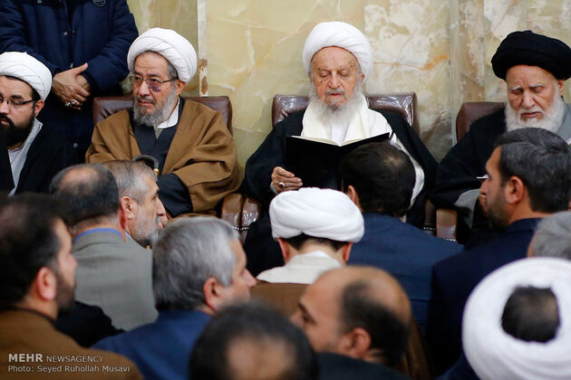 مراسم ترحیم آیت الله هاشمی رفسنجانی در مسجد اعظم قم