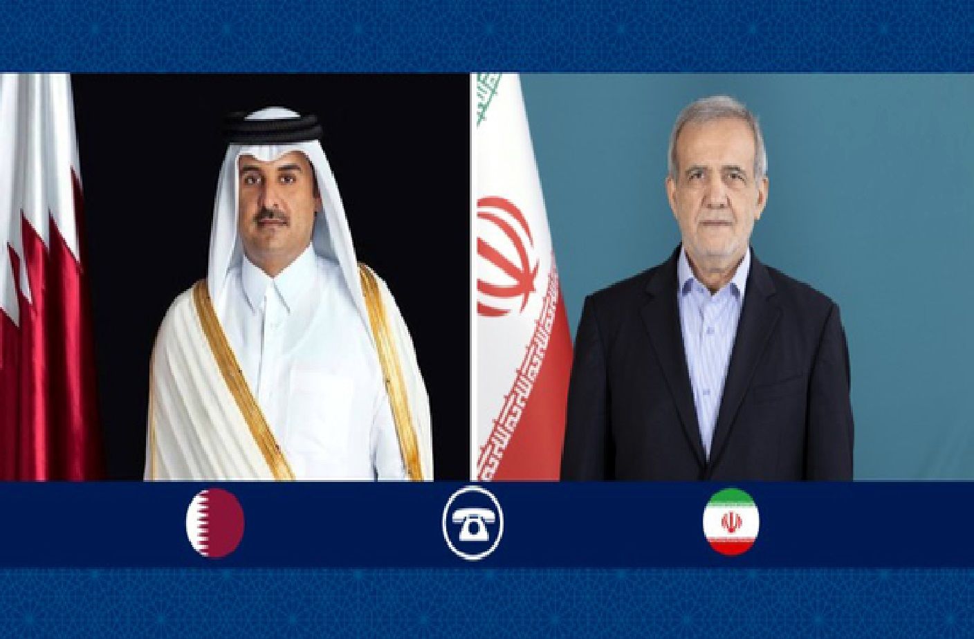 اولین تماس تلفنی پزشکیان با امیر قطر پس از حمله اسرائیل