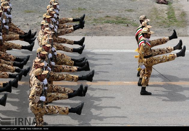 تمرین رژه نیروهای مسلح در مشهد‎