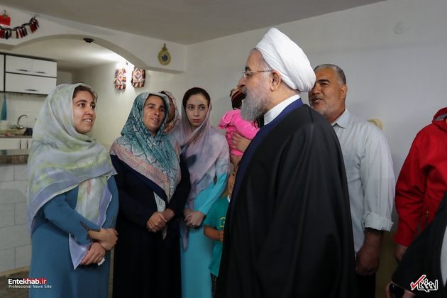 بازدید رئیس جمهور از مناطق سیل زده آق قلا
