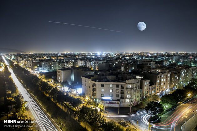 گزارش تصویری ماه گرفتی شب گذشته 