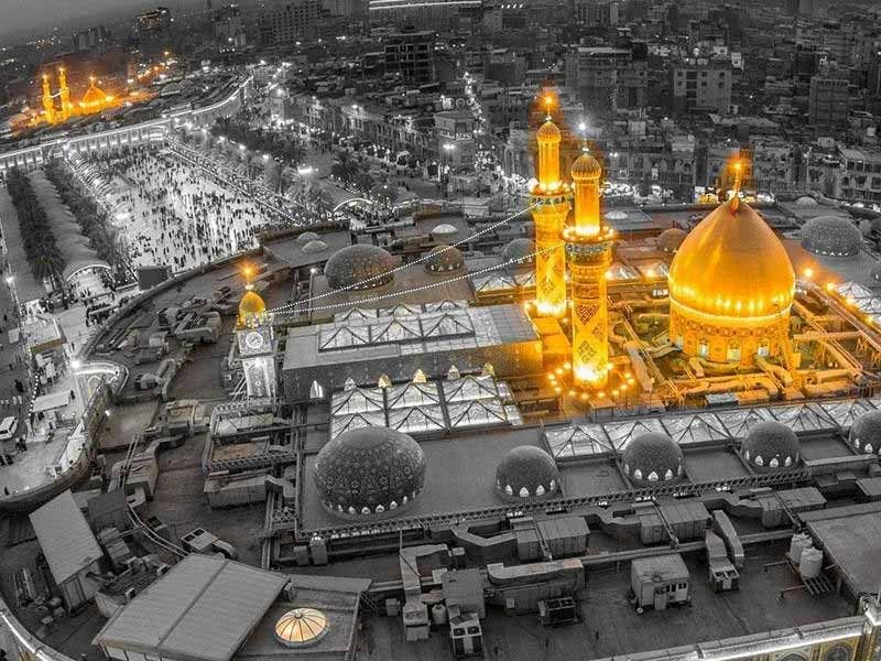 آتش‌سوزی گسترده در نزدیکی حرم امام حسین (ع)+ فیلم