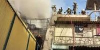 آتش سوزی یک کارگاه تولید کفش در تهران