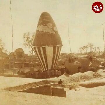 عکس/ تفریح تهرانی‌ها با بالن در عصر ناصرالدین‌شاه؛ سال ۱۲۵۴