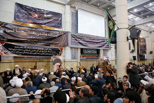 مراسم ترحیم آیت الله هاشمی رفسنجانی در مسجد اعظم قم