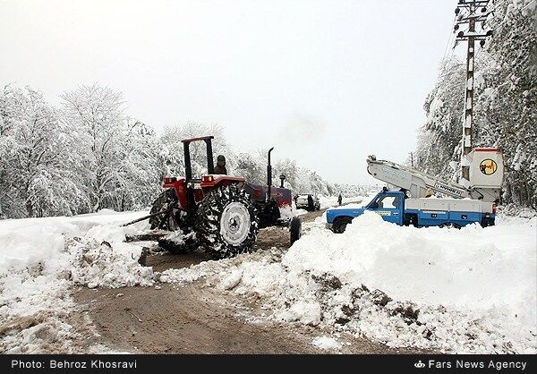 بارش برف سنگین در مازندران