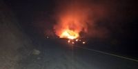 انفجار تانکر سوخت در سنندج جان راننده را گرفت