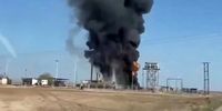 بمباران هوایی تاسیسات نفتی سوریه توسط ترکیه + فیلم
