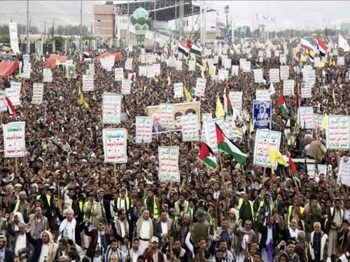 تظاهرات میلیونی مردم یمن علیه اسرائیل در پشتیبانی از غزه