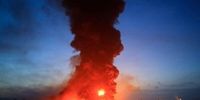 انفجار در آمریکا/ اتش سوزی گسترده یکی از پالایشگاه‌های آمریکا