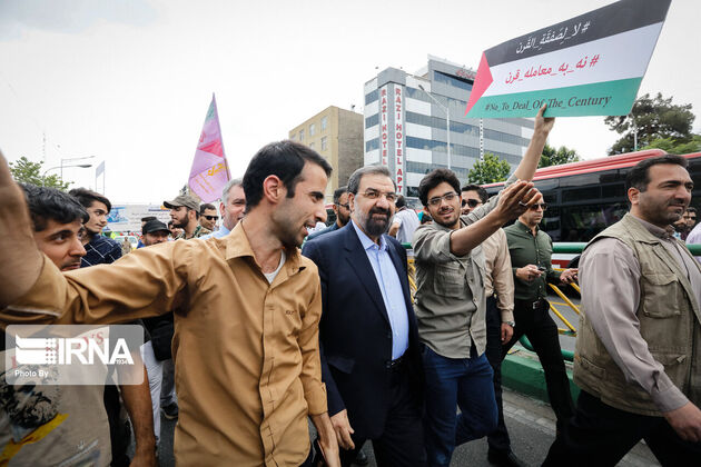 تصاویر مسئولان عالی‌رتبه کشور در راهپیمایی روز قدس