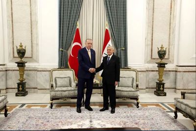 دیدار اردوغان با همتای عراقی خود در بغداد