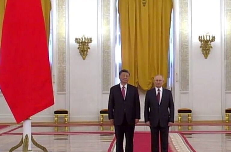 آغاز مذاکرات رسمی روسای جمهور چین و روسیه در کرملین 