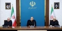 عکسی از حضور پزشکیان، قالیباف و وحیدی در جلسه ستاد برگزاری آیین تشییع رهبر شهید انقلاب