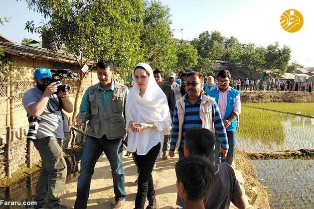دیدار «آنجلینا جولی» با مسلمانان روهینگیا